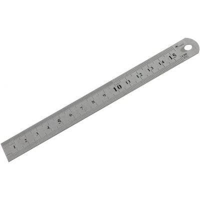 Линейка двусторонняя мет. 150мм Hobbi 15-6-015 в Тамбове