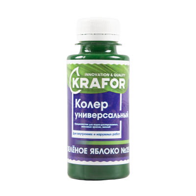 Колер универсальный №25 зеленое яблоко 100мл (6/108) "Krafor" в Тамбове