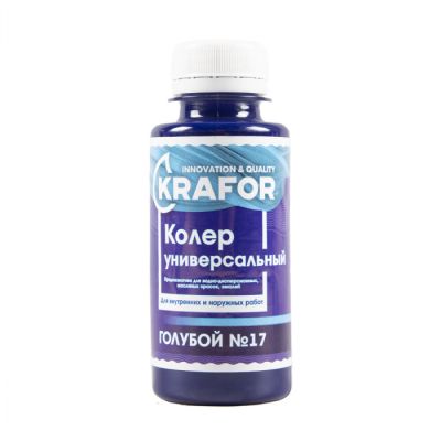 Колер универсальный №17 голубой 100мл (6/108) "Krafor" в Тамбове