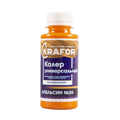 Колер универсальный №26 апельсин 100мл (6/108) "Krafor" в Тамбове