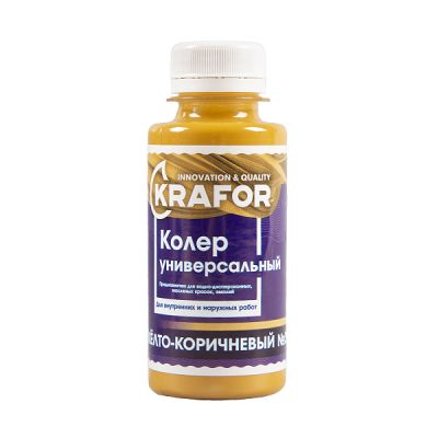 Колер универсальный №3 желто-коричневый 100мл (6/108) "Krafor" в Тамбове
