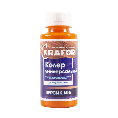 Колер универсальный №5 персик 100мл (6/108) "Krafor" в Тамбове