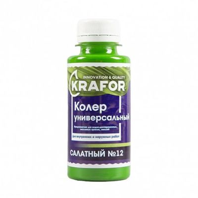 Колер универсальный №12 салатный 100мл (6/108) "Krafor" в Тамбове