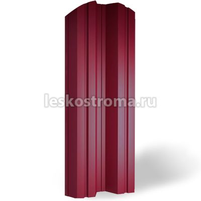 Штакетник М полукруглый 130х1800 оц 0.40 (RAL 3005) в Тамбове