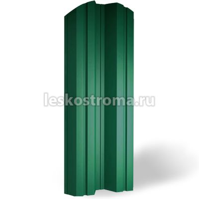 Штакетник М полукруглый 130х1800 оц 0.40 (RAL 6005) в Тамбове