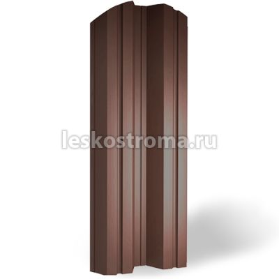 Штакетник М полукруглый 130х1500 оц 0.40 (RAL 8017) в Тамбове