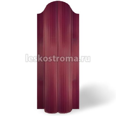 Штакетник П полукруглый 130х1800 оц 0.40 (RAL 3005) в Тамбове