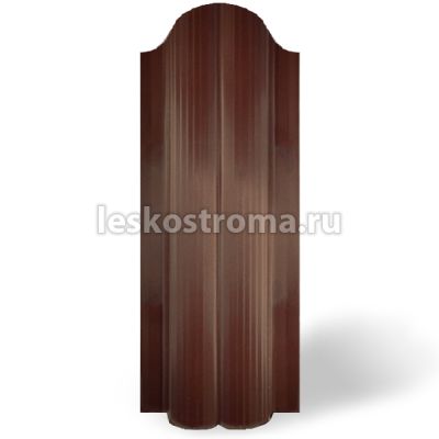 Штакетник П полукруглый 130х1500 оц 0.40 (RAL 8017) в Тамбове