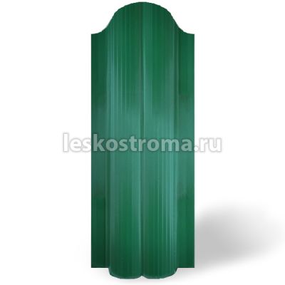 Штакетник П полукруглый 130х1500 оц 0.40 (RAL 6005) в Тамбове