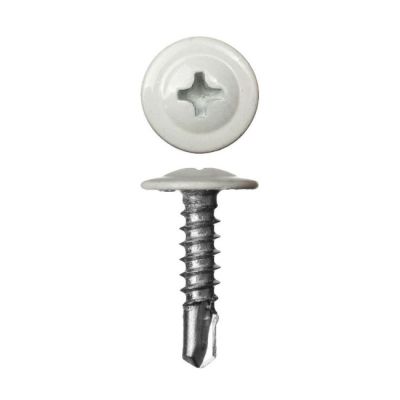 Саморез с прессшайбой сверло 4,2*25 RAL (9003) ярко-белый в Тамбове