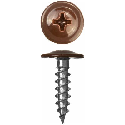 Саморез с прессшайбой острый 4,2*16 RAL (8017) темно-коричневый в Тамбове