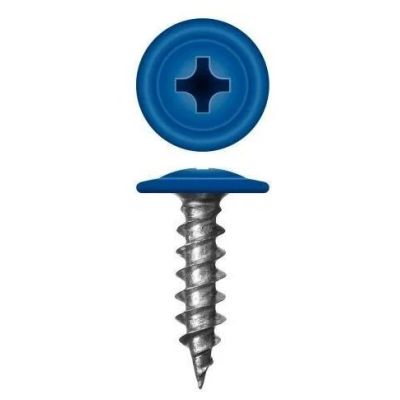 Саморез с прессшайбой острый 4,2*25 RAL (5005) ярко-синий в Тамбове