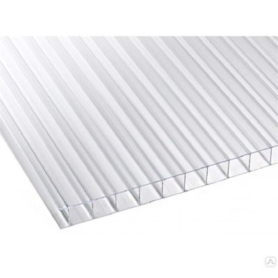 Сотовый поликарбонат PolyPlast 4х2100х6000 (прозрачный) в Тамбове